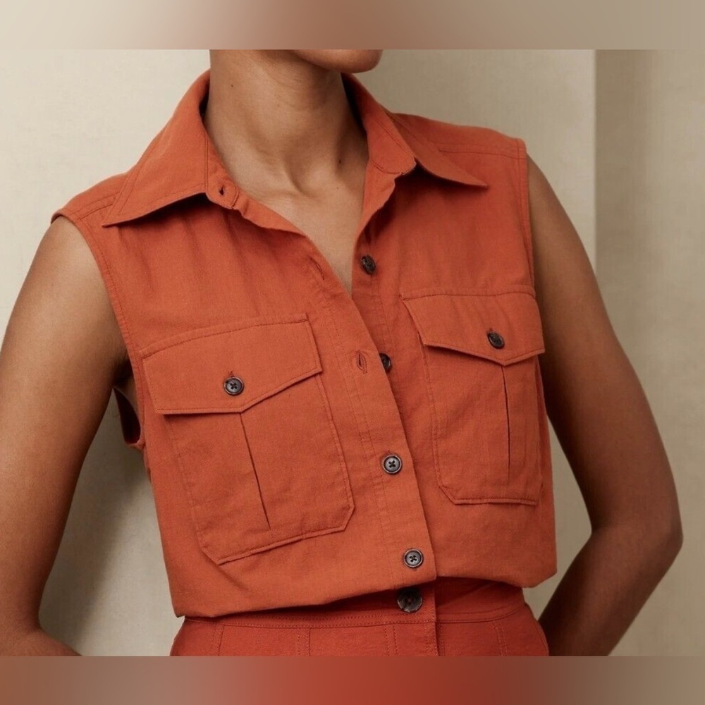 Banana Republic Sleeveless Top  Rustic Orange